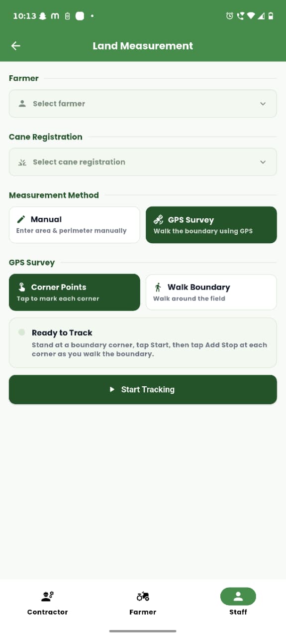 Field Staff GPS Land Measurement